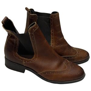 Bull Boxer Brown Leather Ankle Booties Women’s 9